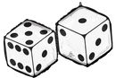 Anagram Foil Balloon Feeling Lucky Dice 30