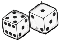 Anagram Foil Balloon Feeling Lucky Dice 30