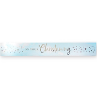 On Your Christening Blue Banner 9ft