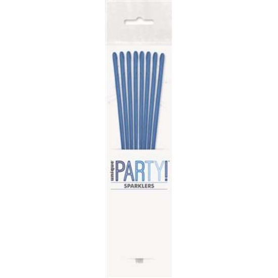 Unique Candle Sparkler Blue 7" 8pk