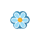 CTI Foil Balloon Daisy Blue & White 9"