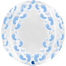 Grabo Blue Footprint 19" Globe Balloon (No Valve)