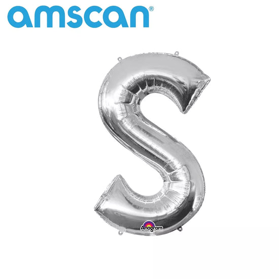 Anagram Foil Balloon Silver 16" Letter S