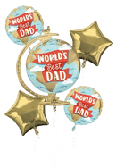 Anagram Foil Balloon Bouquet World's Best Dad