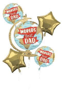 Anagram Foil Balloon Bouquet World's Best Dad