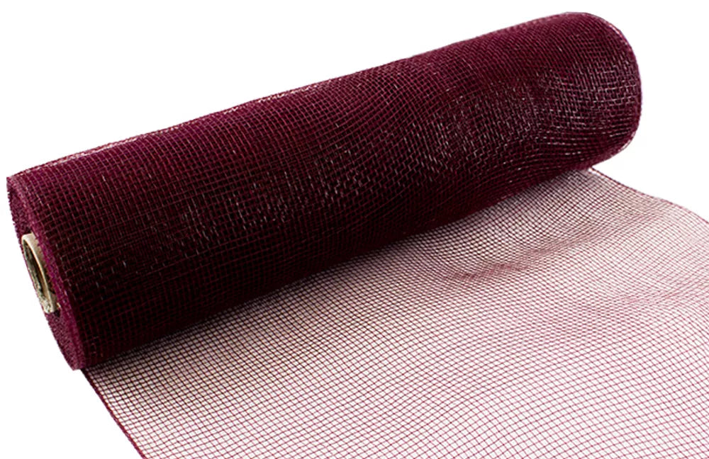 Eleganza Deco Mesh Burgundy 25cm x 9.1m