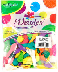 Decotex Pro Fashion Assorted 5" Latex 100pk