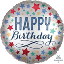 Anagram Foil Balloon 18" Round Satin Stars