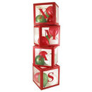 Eurowrap Balloon Box 4pcs Xmas Red