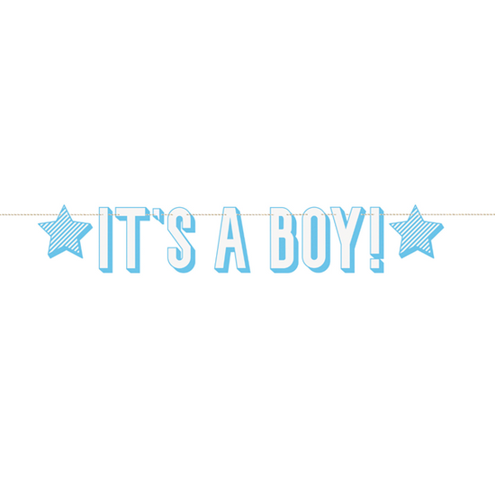 Unique Letter Banner It's A Boy Blue 5ft