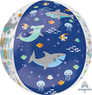 Anagram Birthday Sharks 15" Orbz Balloon