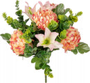 Eleganza Chrysanth, Lily & Eucalyptus Pink 33cm