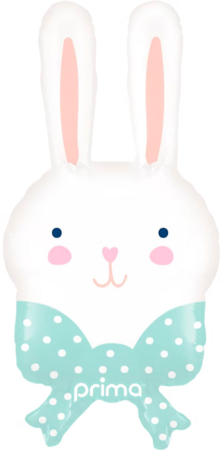Prima 2 Pack Foil Balloon Sweet Bunny Head 12