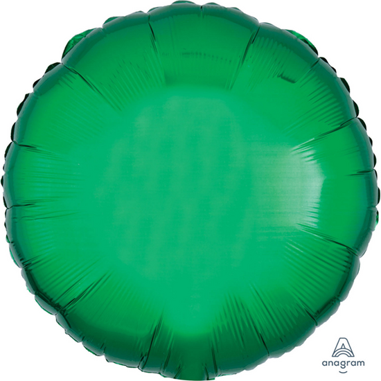 Anagram Foil Balloon Metallic Green Round 18"