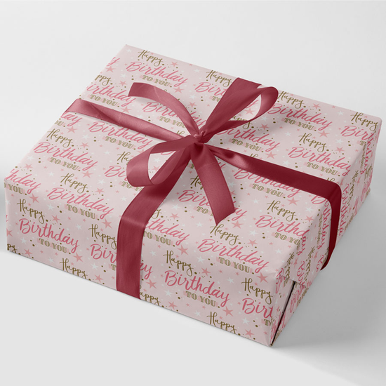 Giftwrap Birthday Text 24pk