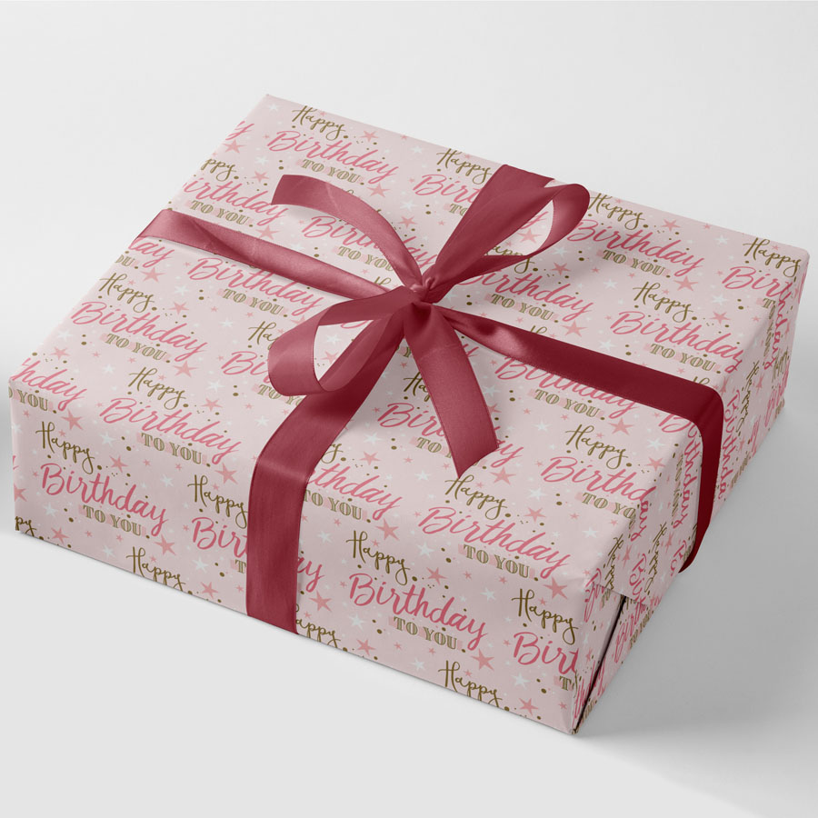 Giftwrap Birthday Text 24pk
