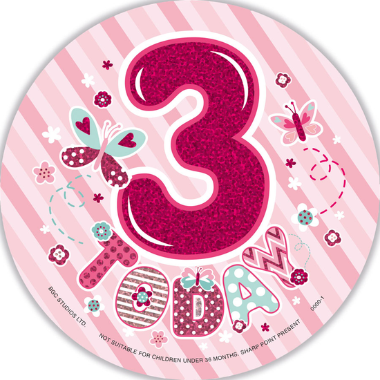 Big Badges Age 3 Female 6pk