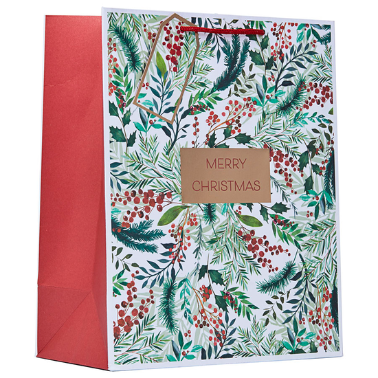 Partisan 6 Pack Gift Bag Festive Foliage Large