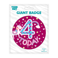 Big Badges Age 4 Female 6pk