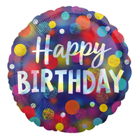 Anagram Iridescent Dots 18" Foil Balloon