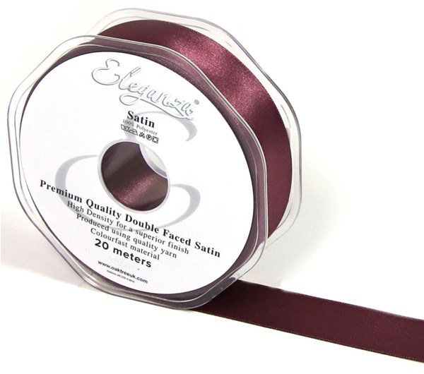 Eleganza Satin Ribbon Vintage Rose 25mm x 20m