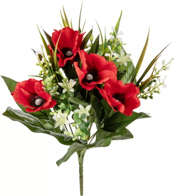 Eleganza Poppy Bush Red 39cm