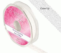Eleganza Ribbon Lace Classic White 13mm x 10M