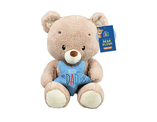 Gem Imports Plush Bear Best Dad 30cm
