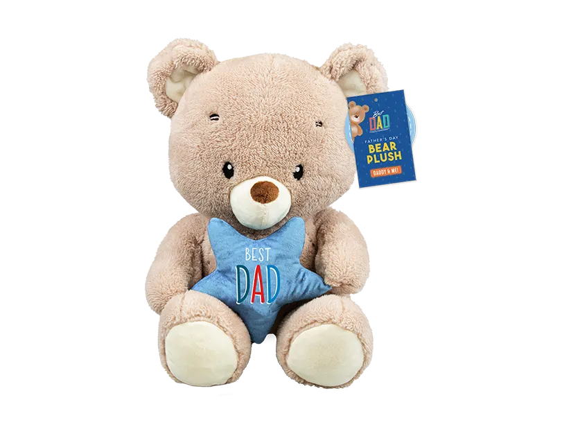 Gem Imports Plush Bear Best Dad 30cm