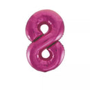 Unique Foil Balloon Pink Glitz 34" Number 8