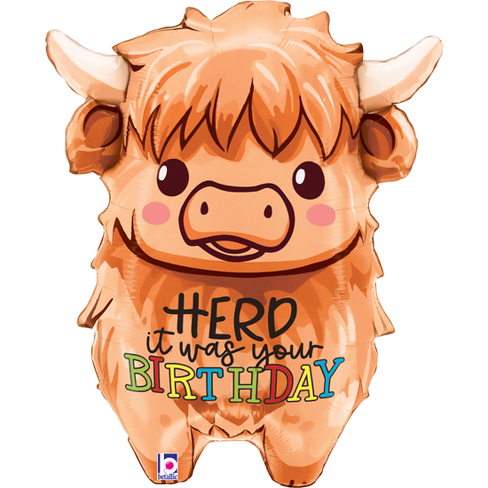 Grabo Foil Balloon Highland Cow Birthday 27