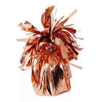 Kalisan Rose Gold Tassel Balloon Weight with decorative tassels, designed to anchor and add elegance to balloons.
