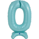 Grabo Pastel Blue Number 0 25" Standup Foil