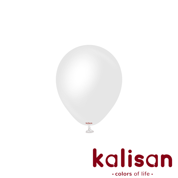 Kalisan Opaque Satin White 5" Latex Balloons 50pk
