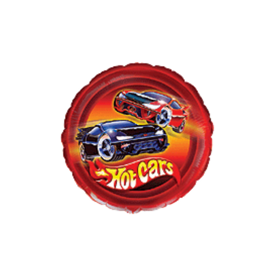 Hot Cars Mini 9" Round Foil Balloon