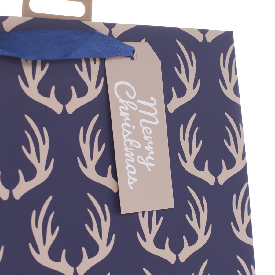 Tiger Feet Gift Bag Antlers Extra Large 12pk