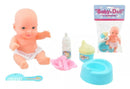 Kandy Toys baby doll with accessories, soft plastic toy for children, featuring realistic doll design and playful accessories.