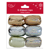 Eurowrap 6 Pack Ribbon Cops Gold & Silver Mix