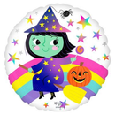 Foil Balloon 18" Round Rainbow Witch