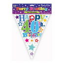 Happy 40th Birthday Flag Bunting 12ft