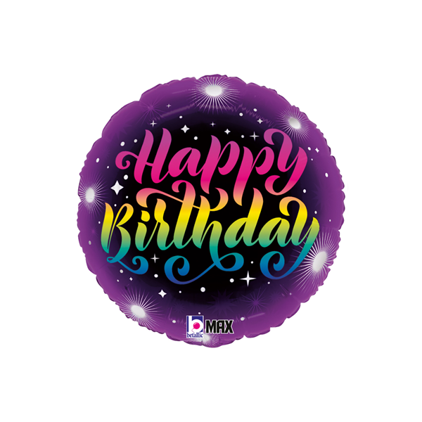 Grabo Happy Birthday Neon 18" Foil Balloon