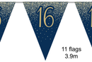 Oaktree Bunting Age 16 Gold & Navy 3.9m