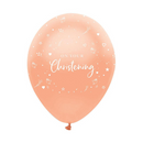 Christening Rose Gold 12" Latex Balloons 6pk