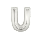 Oaktree Foil Balloon Silver 14" Letter U