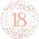 Oaktree Sparkling Fizz Age 18 Rose Gold 18" Foil