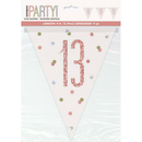 Unique Flag Banner Rose Gold Glitz Age 13 9ft