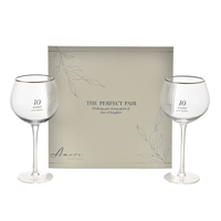 Amore Set of 2 Gin Glasses 10th Anniversary