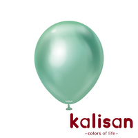 Kalisan Mirror Green 12" Latex Balloons 50pk