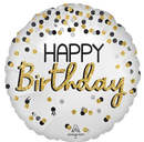 Anagram White, Gold & Silver 18" Foil Balloon