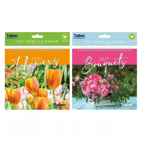 Calendar Desktop Bouquets & Flowers 2027 12pk